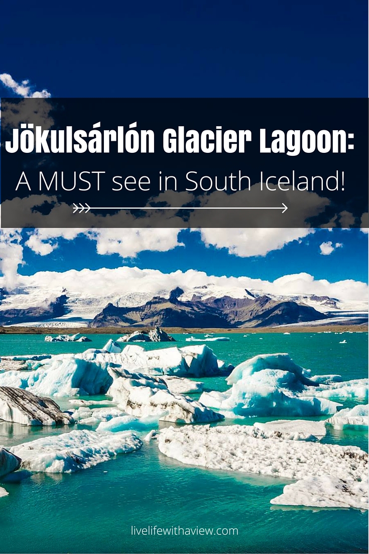 Are you visiting Iceland and wondering what to do along the beautiful South coast? Jokulsarlon glacier lagoon is on the top of my list for favorite places in Iceland! Make sure you drive a couple extra hours to see this awesome sight. | Life With a View