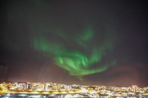 The biggest northern lights display I have ever seen, right from our apartment window!