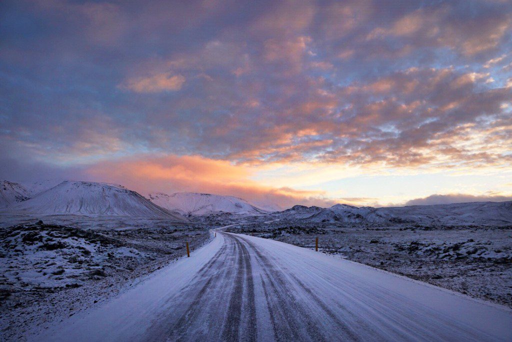 Winter roads and long lasting golden hour, winter in Iceland is so beautiful! // 10 Rules for an Epic Iceland Road Trip | Life With a View