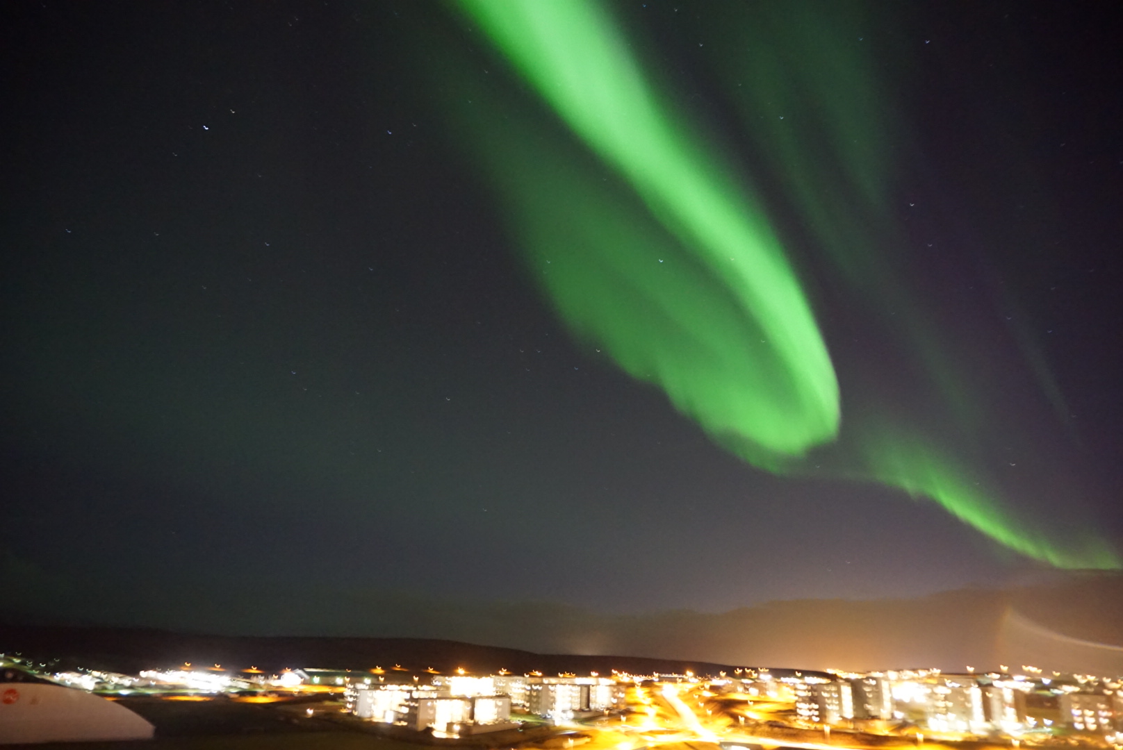 Northern Lights outside of our apartment window in March 2016 // Our Life in Iceland - Month 7 | Life With a View