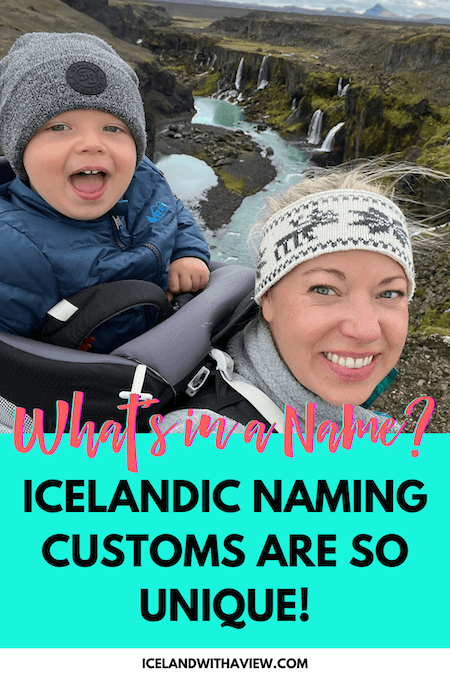 Pinterest Pin Image of Names in Iceland Blog Post | Iceland with a View