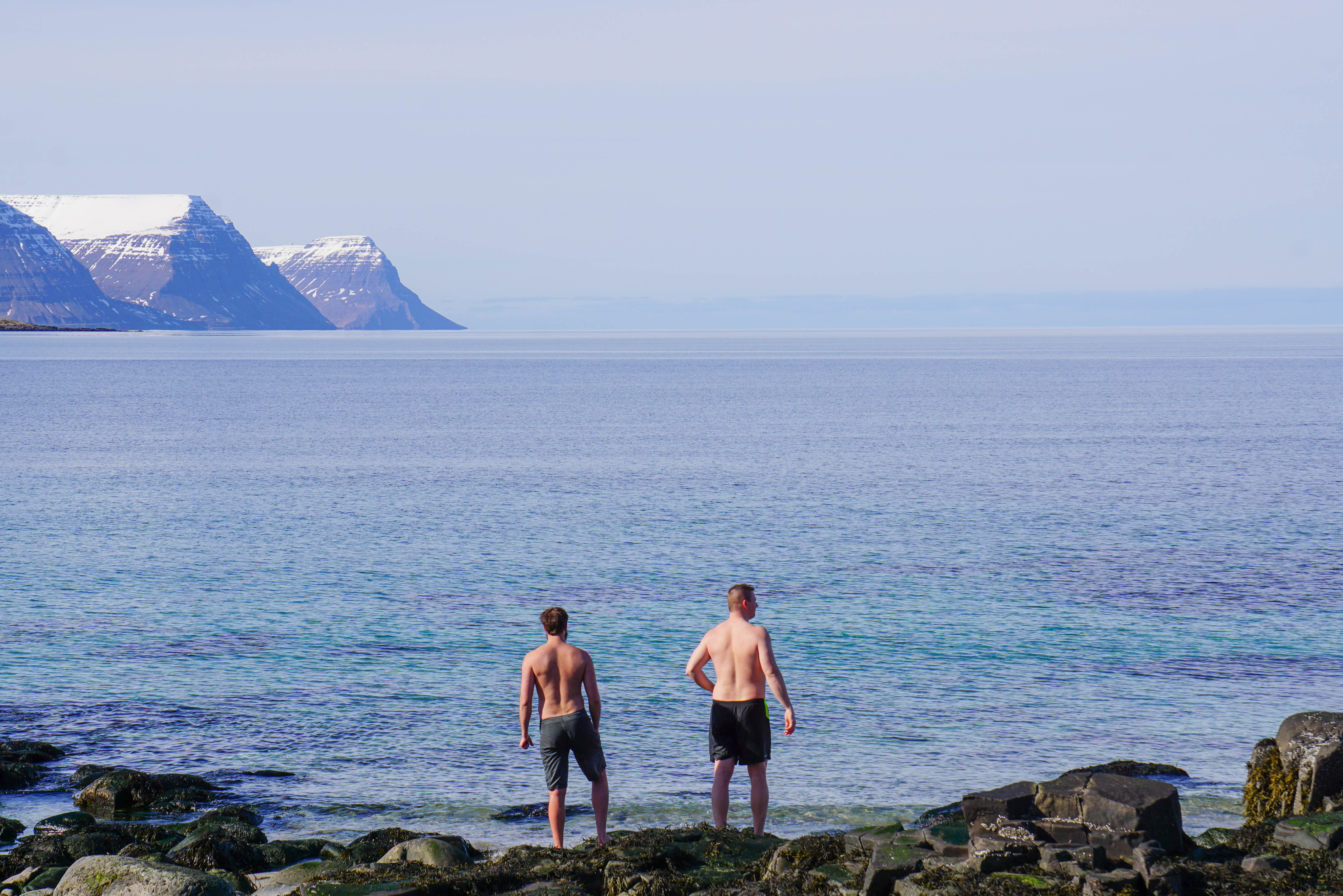 When your husband decides to swim in the arctic ocean, you take a video of it! | Life With a View