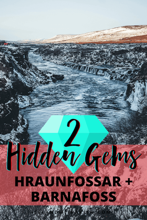 Pinterest Pin Image of Hraunfossar & Barnafoss: Two Must-See Hidden Gems in Iceland | Iceland with a View 