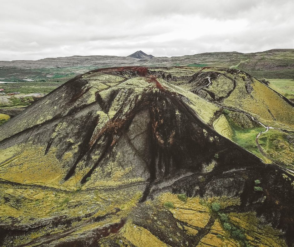 Landscape View of the Grábrók Crater in Iceland | Iceland with a View