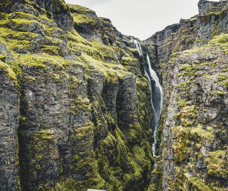 Landscape View of the Glymur Waterfall, One of the Stops when Driving the Hvalfjordur Fjord | Iceland with a View 