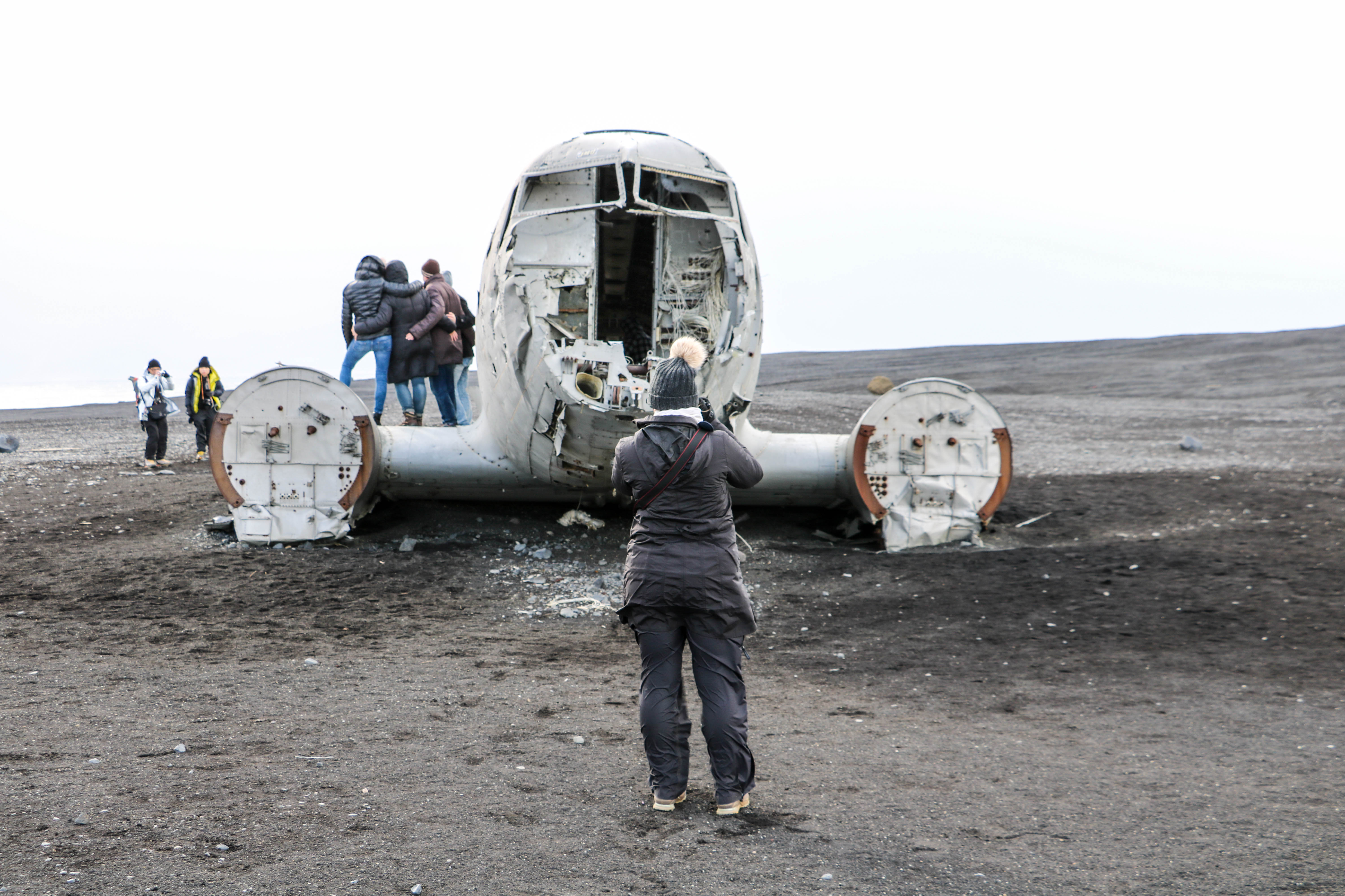 he plane wreck on Solheimasandur black sand beach in South Iceland has become a photographers dream! So glad I got to see it in person, even after the windy 45 minute walk on the beach | Life With a View