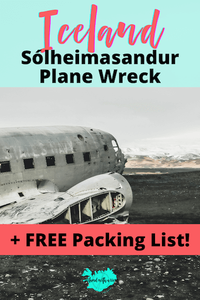 Pinterest Pin Image of the Sólheimasandur Plane Wreck Blog Post | Iceland with a View 