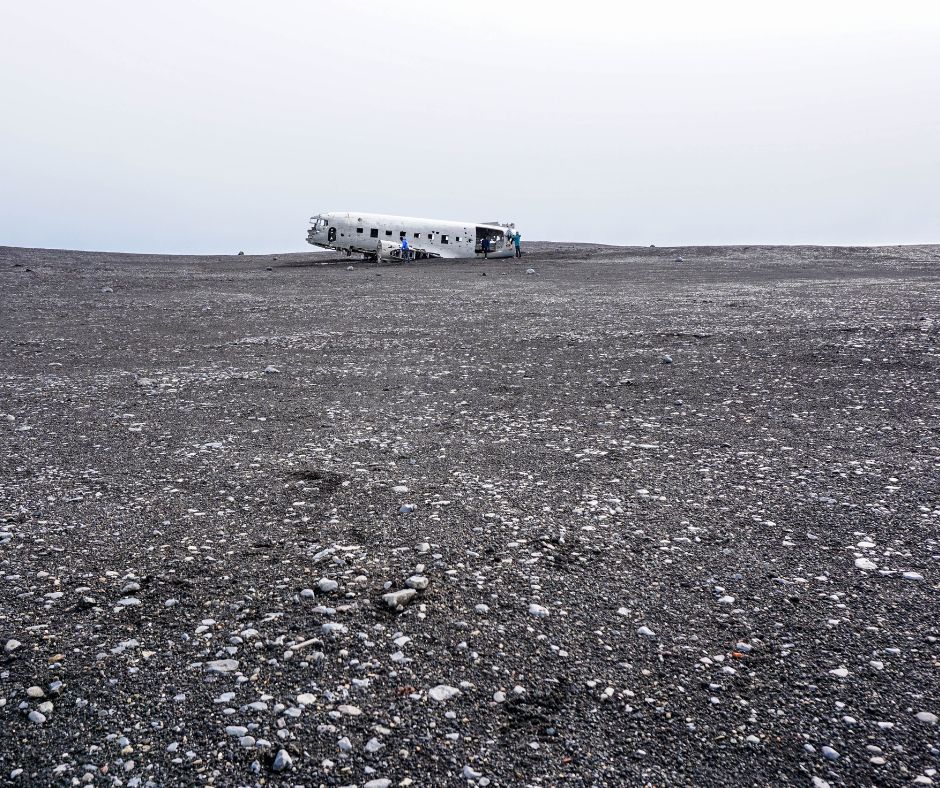 Picture of the Sólheimasandur Plane Wreck From Up Far | Iceland with a View