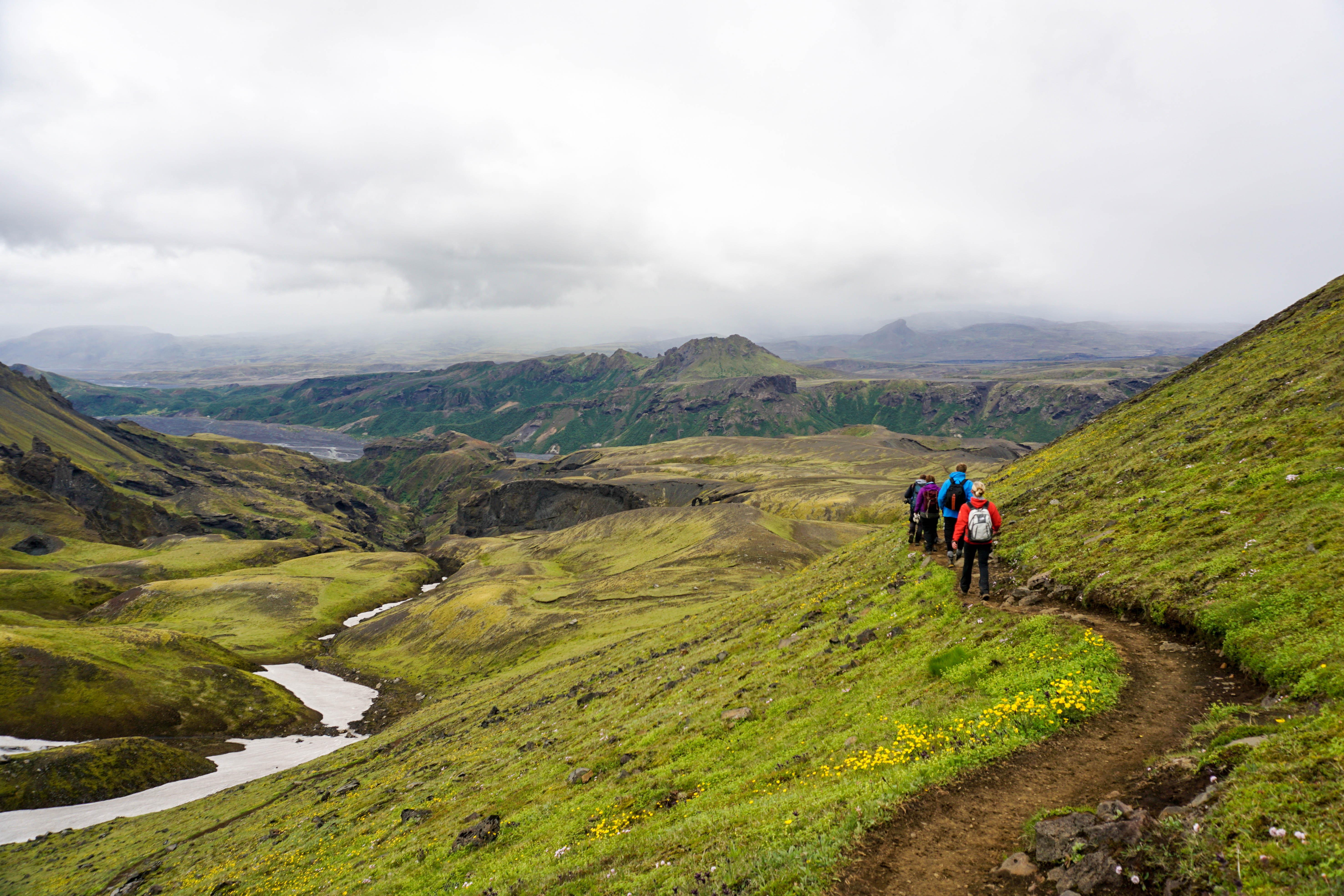 Hiking Fimmvörðuháls this weekend was UN.BE.LIEV.ABLE. 8 hours, through sun, rain and snow... SO worth it for incredible views like this. // Our Life in Iceland - Month 11 | Life With a View