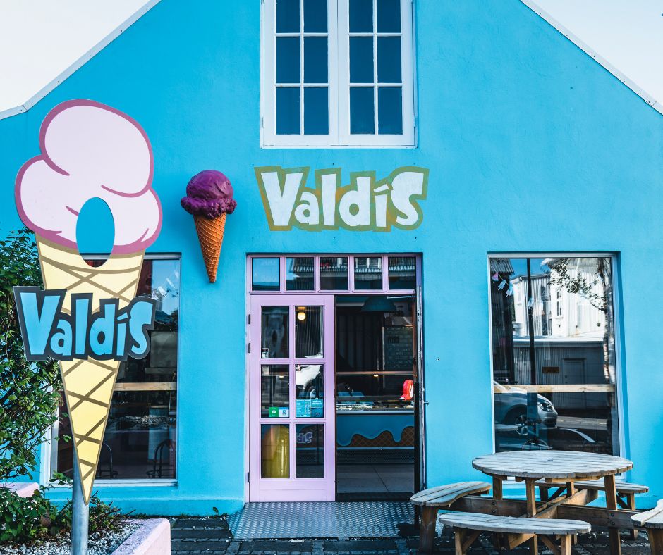 Picture of the Front of Valdis, One of the Best Ice Creams in Reykjavík | Iceland with a View