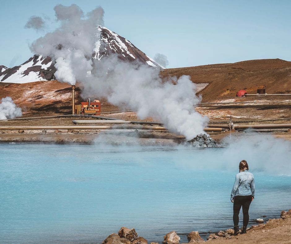 Picture of Jeannie Standing Near the Myvatn Geothermal Area. | Iceland with a View 