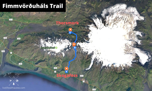 fimmvordurhals trail route hiking Iceland
