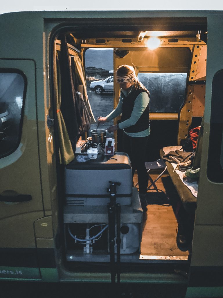 Planning A Trip To Iceland? Here Are 10 Things You Must Know; renting a campervan can help you save money on dining out because you can cook on the go!