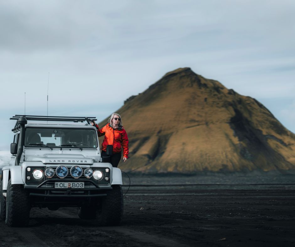 Picture of Jeannie in her Land Rover in the Highlands | 2WD or 4WD | Iceland with a View