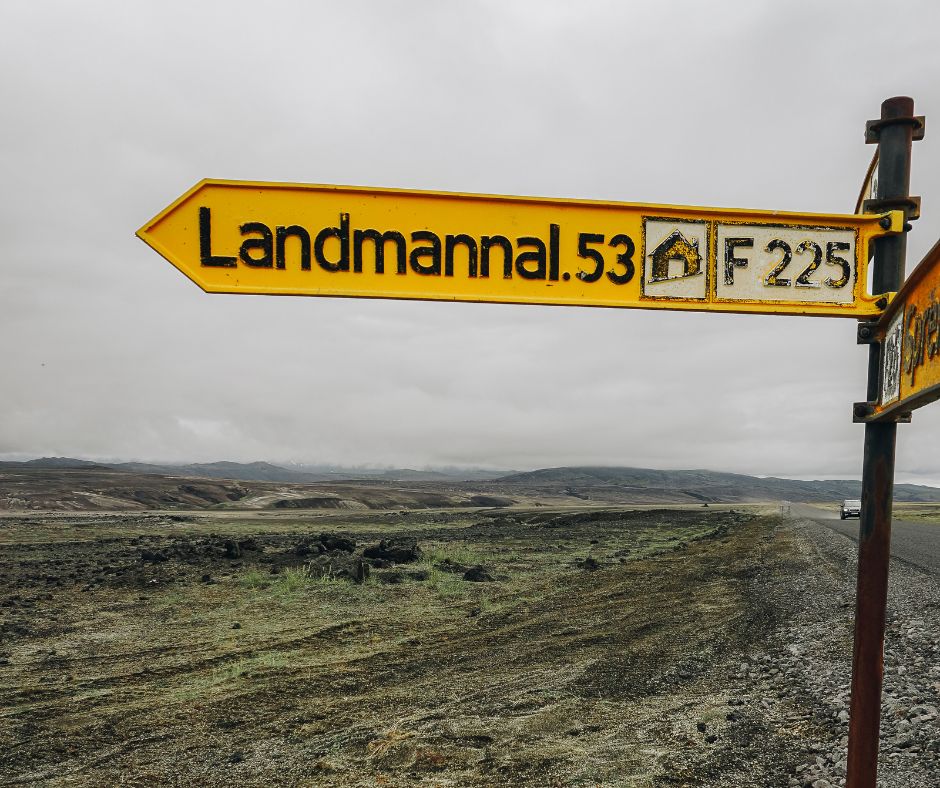 Picture of a Road Sign in Iceland Showing the Distance Of a Town | Iceland with a View 