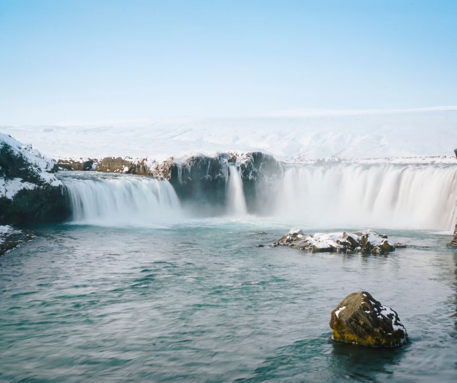 Picture of Godafoss in Winter | Iceland with a View
