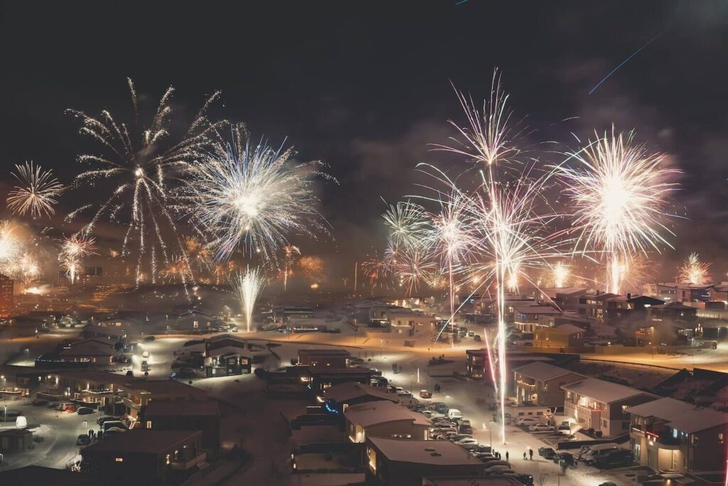 Picture of Fireworks in Iceland on New Years Eve | Iceland with a View 