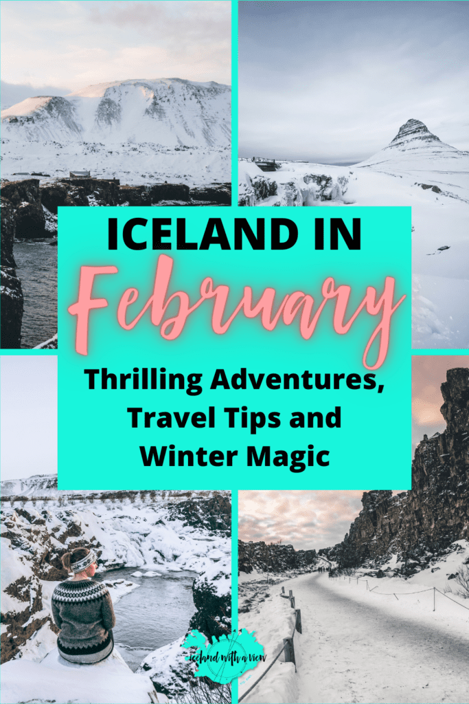 Pinterest Pin image of Iceland in February Blog Post | Iceland with a View 