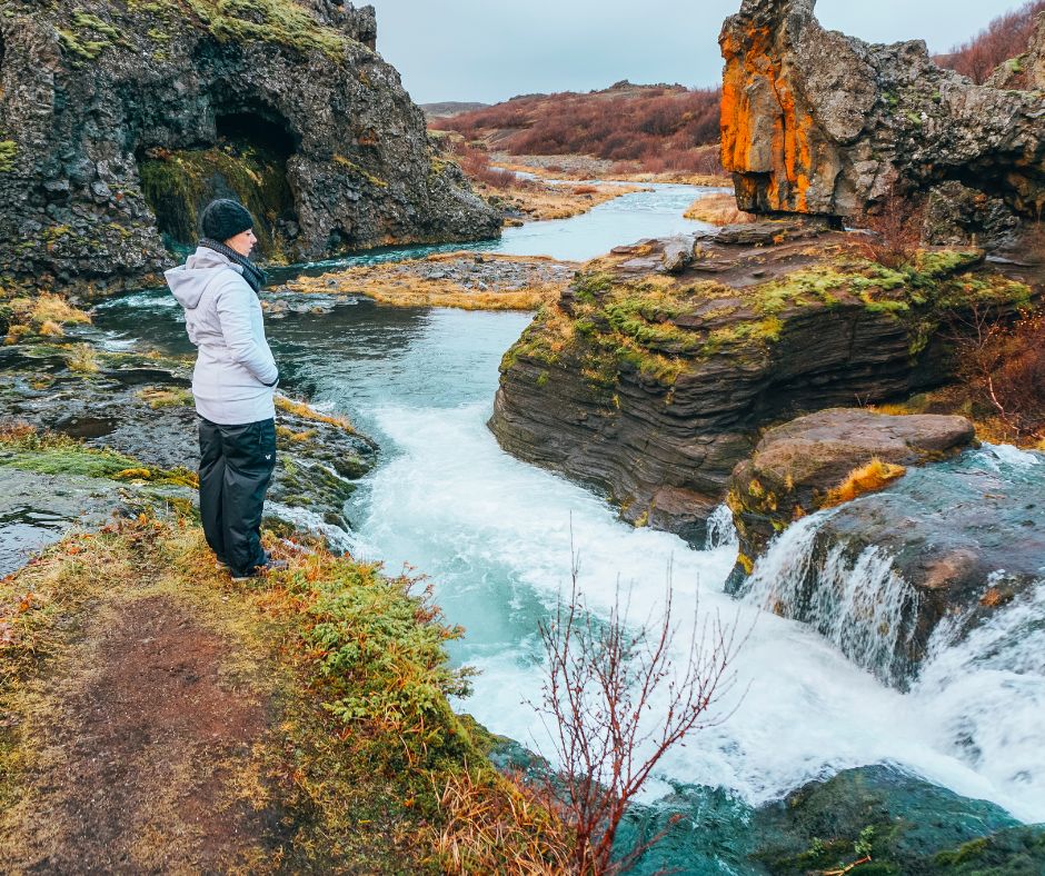 Picture of Jeannie Wearing Layers, a Must in Iceland fall Packing List | Iceland with a View