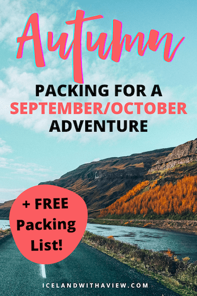 Pinterest Pin Image of the Iceland Fall Packing List Blog Post | Iceland with a View 