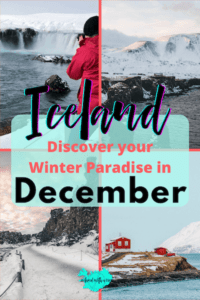 Pinterest Pin Image that Says: Iceland, Discover Your Winter Paradise in December | Iceland with a View | Iceland in December  