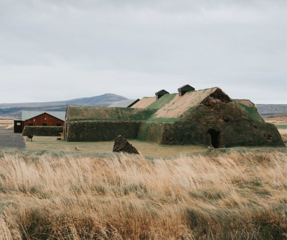 Landscape View of the Outside of the Ingólfsskáli Viking Restaurant | Iceland with a View