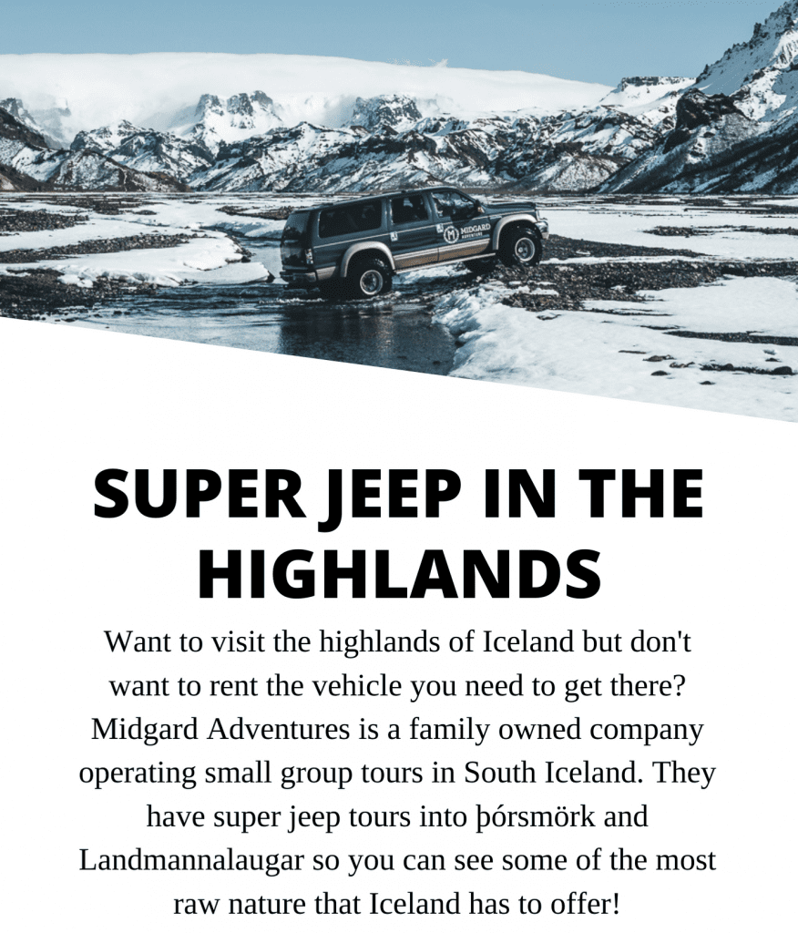 jeep tours in Iceland