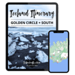 5 day iceland itinerary, south iceland itinerary, golden circle itinerary, iceland map, tablet with iceland itinerary, phone with iceland map