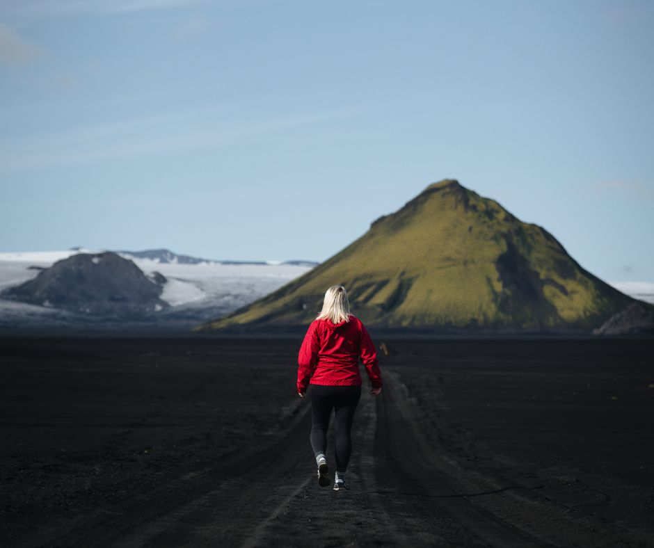 Picture of Jeannie Walking in the Highlands of Iceland | Iceland with a View 