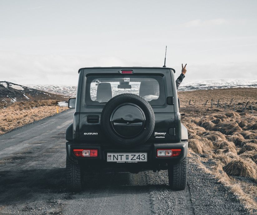 Picture of Jeannie's Car on the Road in Iceland in June | Iceland with a View 