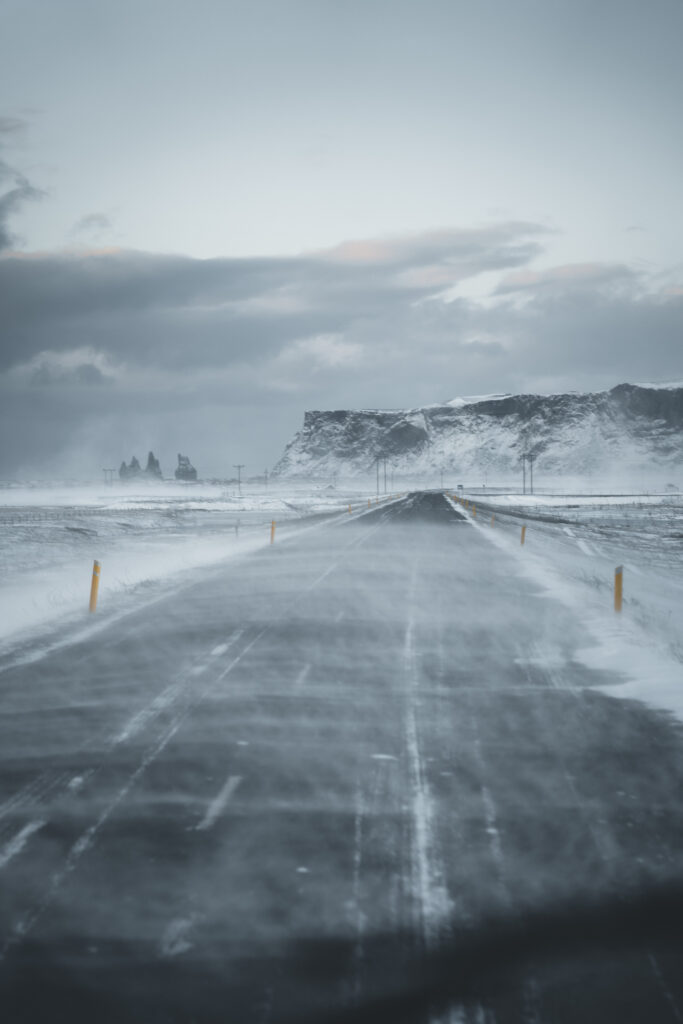 Driving in a winter storm in Iceland can be a little daunting.  Just make sure you've checked the warnings, and you have a good rental car and equipment!