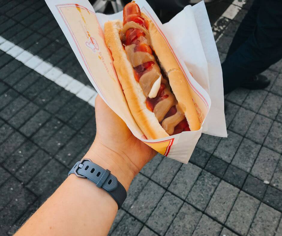 Jeannie holding Icelandic Hot Dog | Iceland With a View 