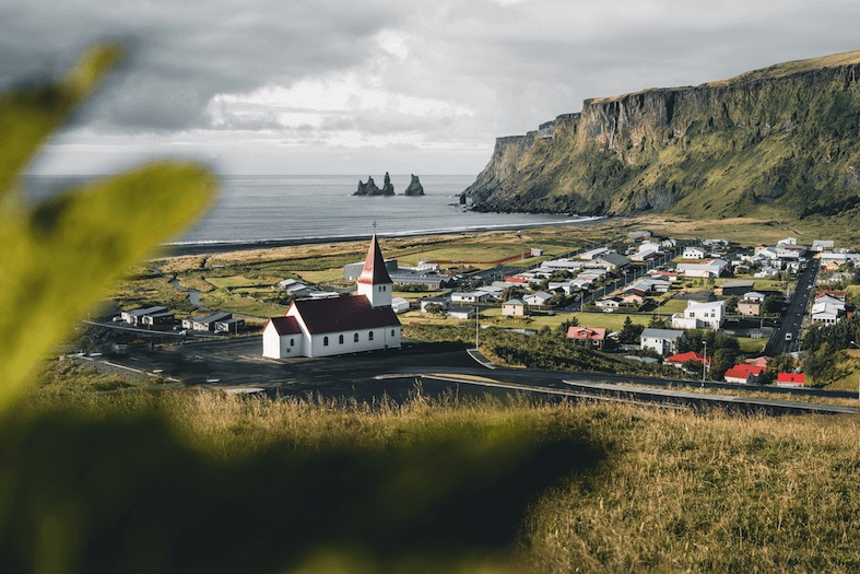Picture Of Village In Iceland In July