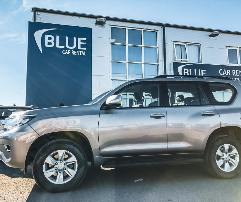 Picture of a Rental Car from Blue Car Rental, as One of the Many Ways You Can Transport in Iceland | Iceland with a View 