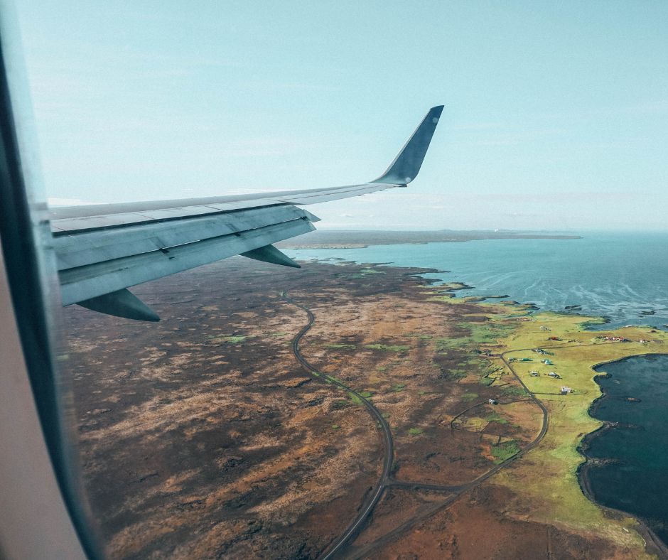 Picture of Iceland View through an Airplane's' Window | How To Get Around Iceland | Iceland with a View