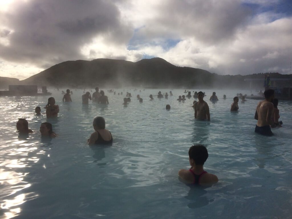 Picture of People Enjoying their Time in the Blue Lagoon in Iceland 