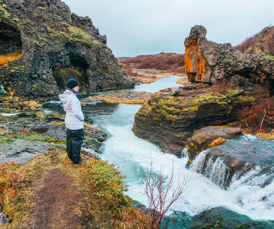 Picture of Jeannie in Gjain Wearing Full Layer Clothing in Iceland in October | Iceland with a View