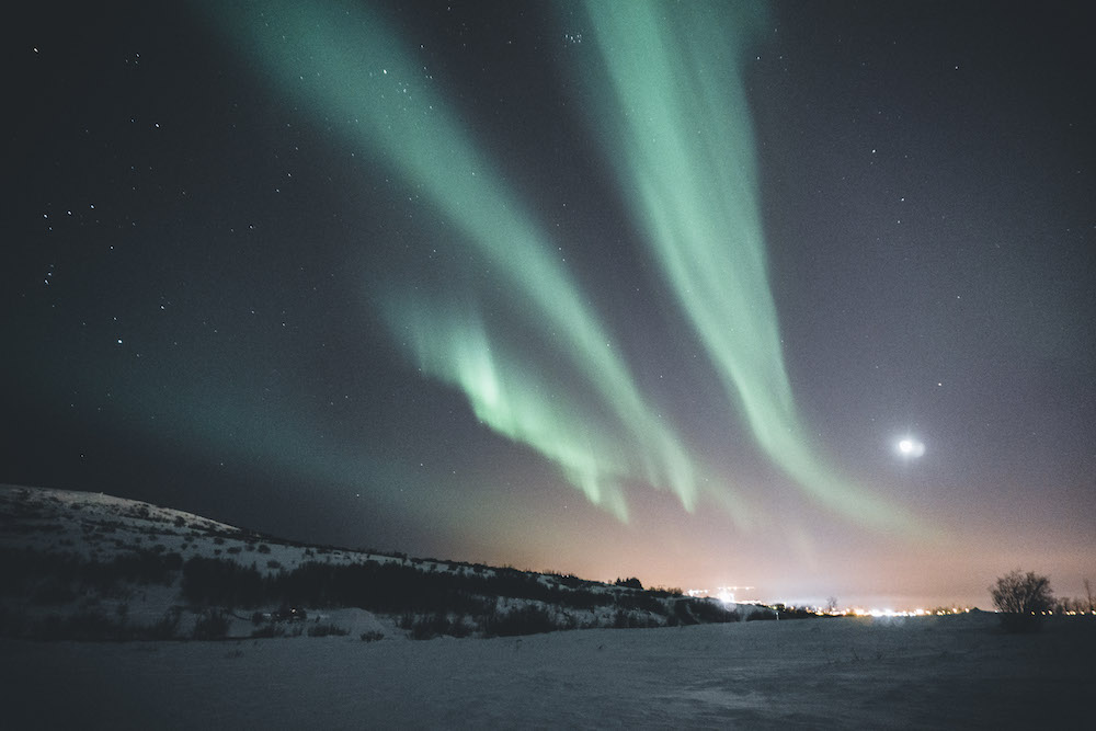 Picture of the Northern Lights (Aurora) in Iceland 