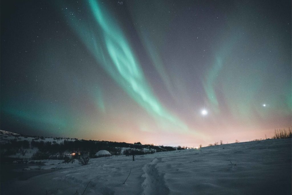 Landscape View of the Northern Lights in Iceland in December | Iceland with a View 