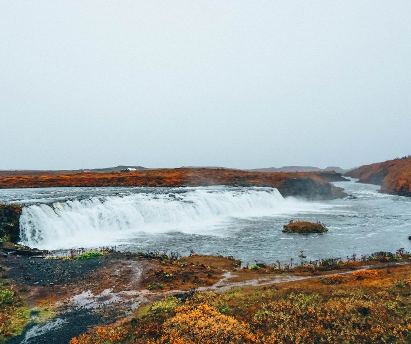 Landscape View of the Faxi Waterfall in Iceland | Iceland with a View