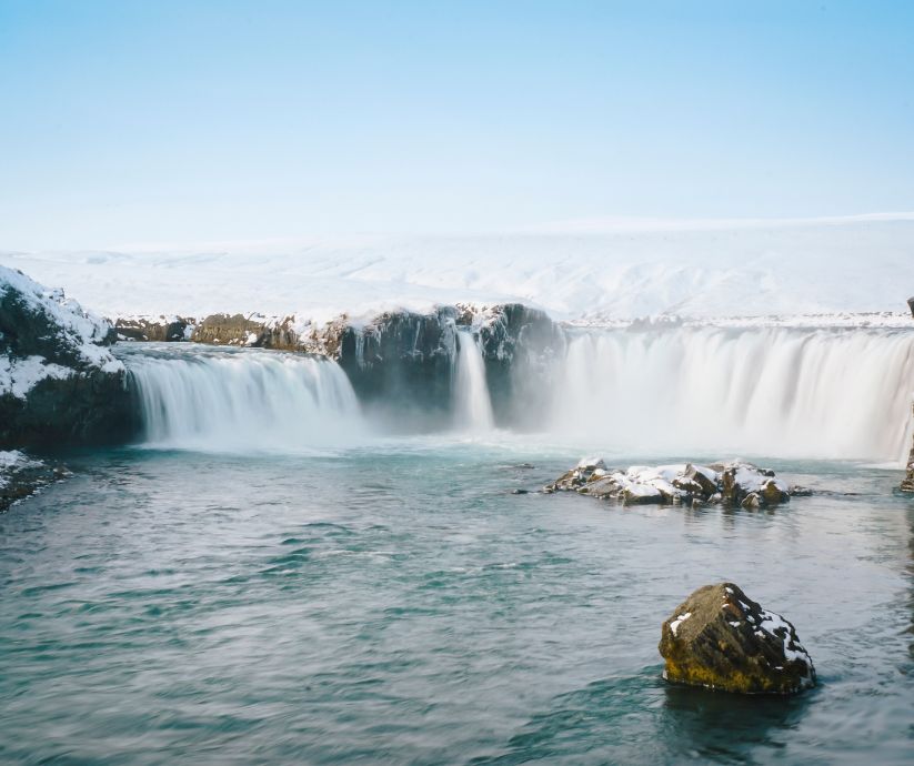Landscape View of Goðafoss Waterfall (Godafoss) | Iceland with a View