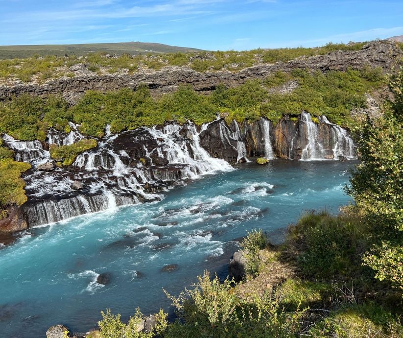 Landscape View of Hraunfossar Iceland Waterfall | Iceland with a View
