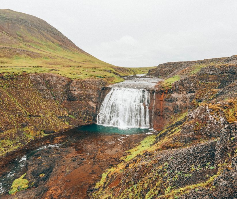 Landscape View of Þórufoss (Thorufoss) Waterfall in Iceland | Iceland with a View