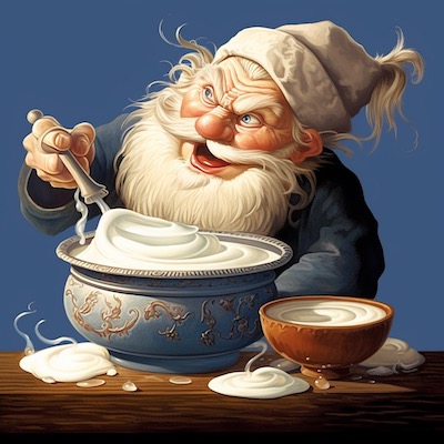 Animated Picture of Skyrgámur, the Skyr Glutton | Yule Lads | Iceland with a View 