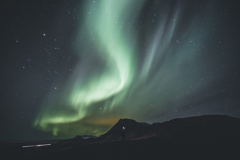 Picture of the Northern Lights in Vík, Iceland as Reynisfjara is a great spot to view the Northern Lights. | Iceland with a View 