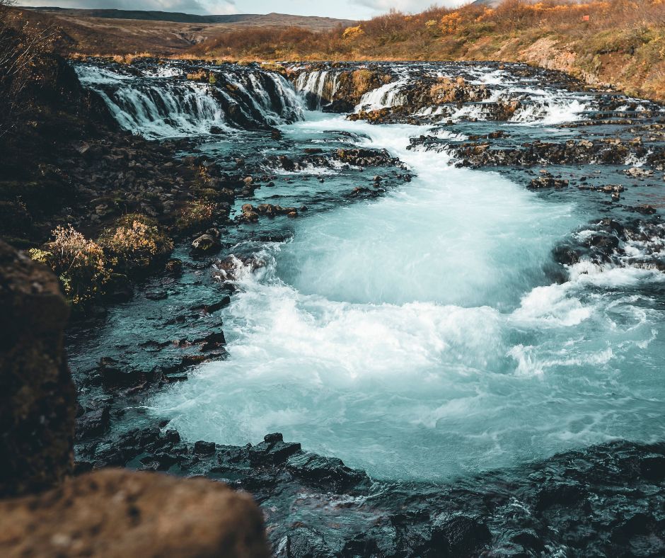 Landscape View of the Bruarfoss Waterfall | Iceland with a View 