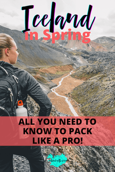 Pinterest Pin Image for Blog Post All About Iceland Spring Packing | Iceland with a View 