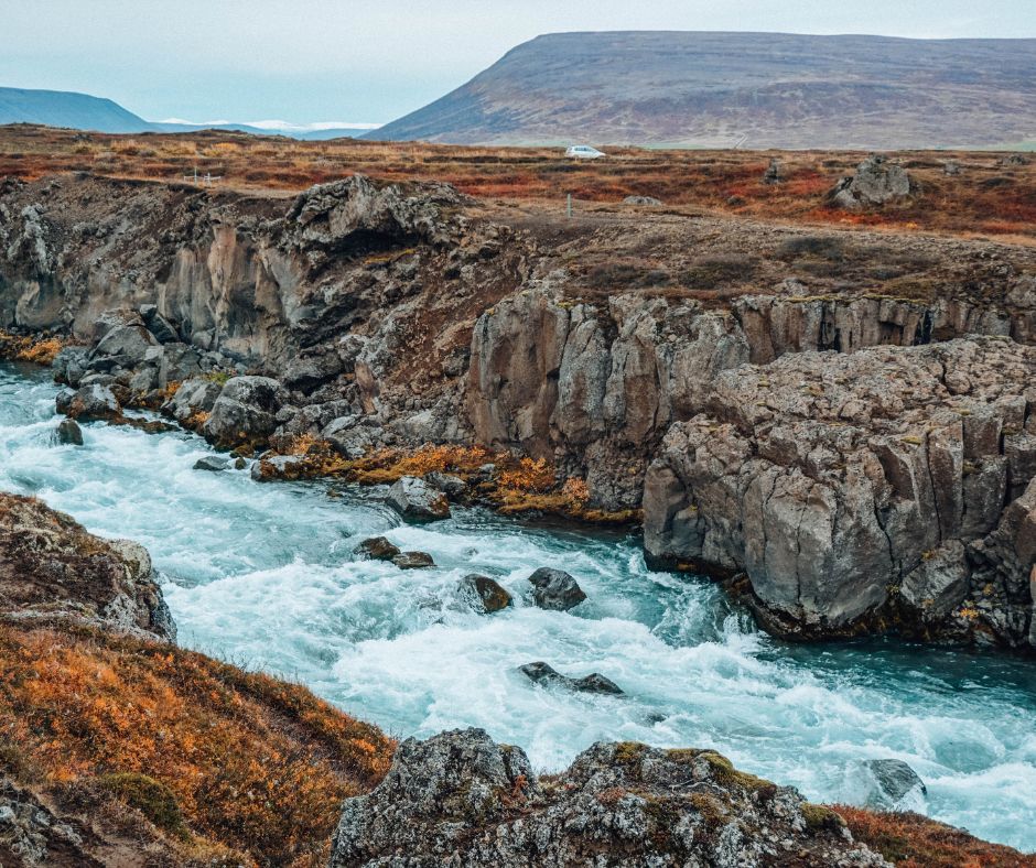 Picture of the Trail of Godafoss Seen from the West Side | Iceland with a View 