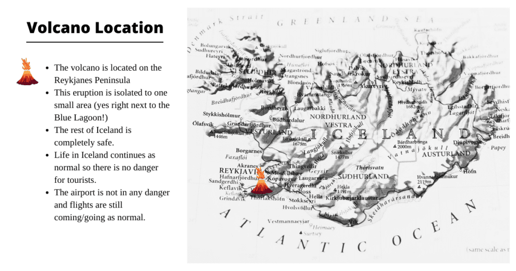 location of volcano in Iceland