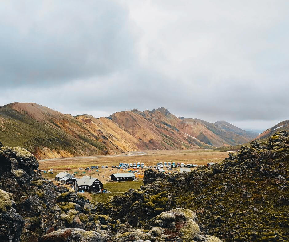 Landscape View of the Basecamp in Landmannalaugar | Iceland with a View 